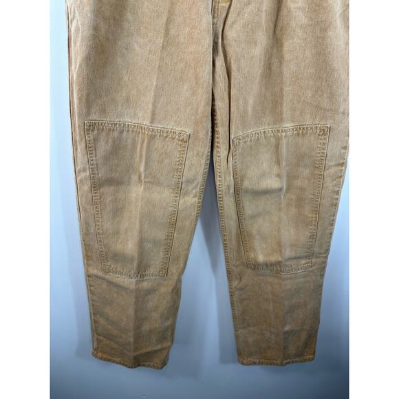 Y2K Tommy Jeans Double Knee Jeans Tan Utility Size 36x32 Streetwear - Picture 9 of 12